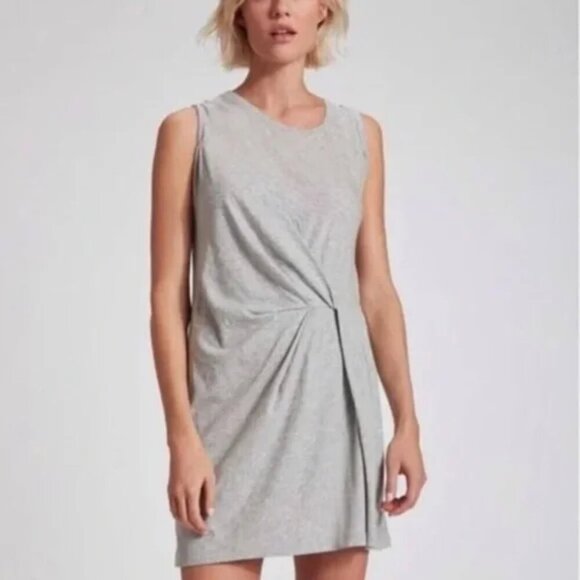 Nation LTD Frida Twisted Sleeveless Muscle Heather Gray Dress Small - Picture 1 of 4